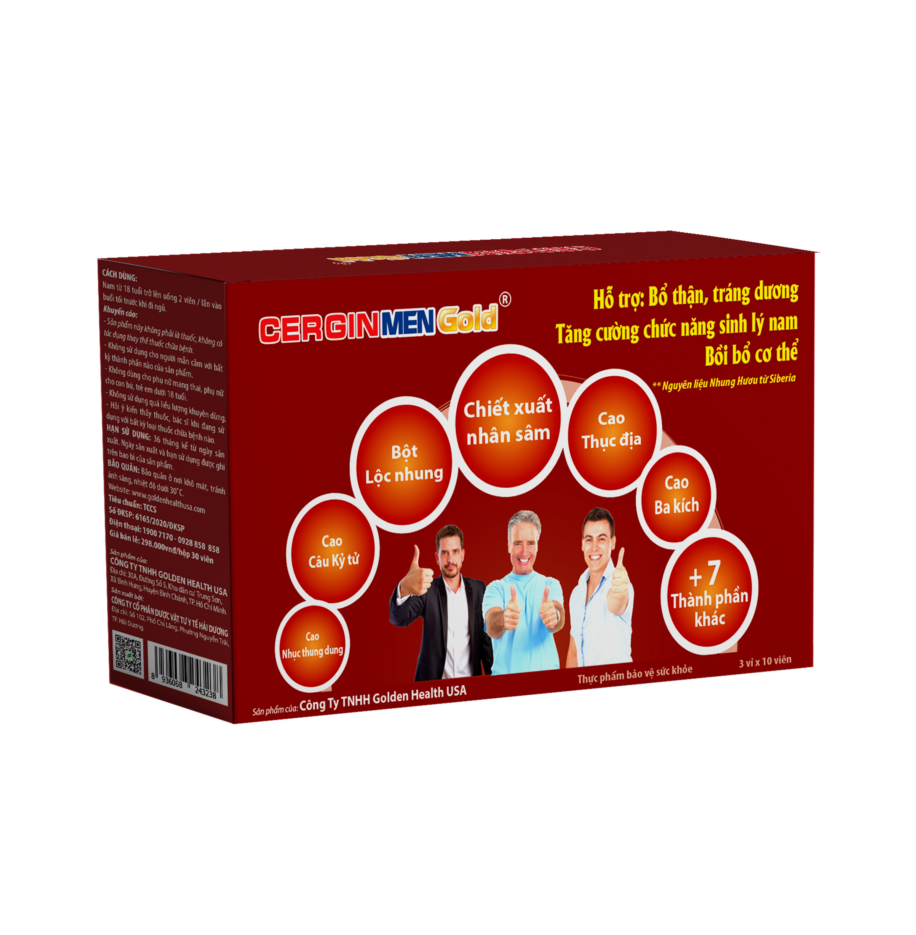 CERGIN MEN GOLD- Bổ thận, tráng dương
