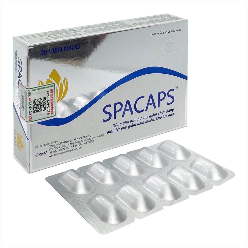 Viên Uống Spacaps Dược Quốc Tế Hỗ Trợ Tăng Tiết Dịch Nhờn Âm Đạo