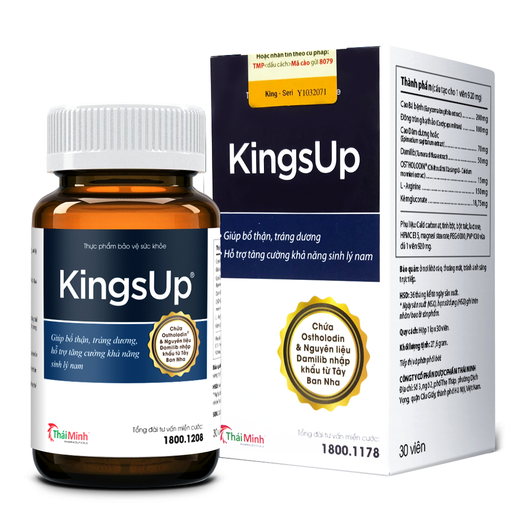 KingsUp – Hỗ trợ bổ thận tráng dương, hỗ trợ tăng cường sinh lý nam