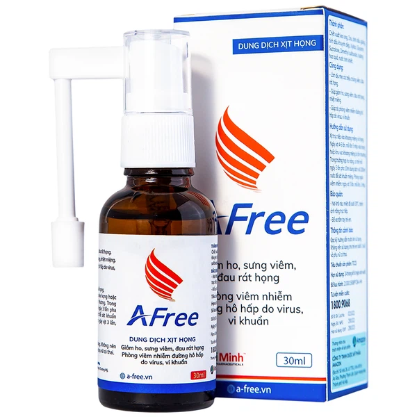 Bình Xịt Họng Afree Thái Minh Điều Trị Ho, Nhiễm Khuẩn, Viêm Đường Hô Hấp 30Ml