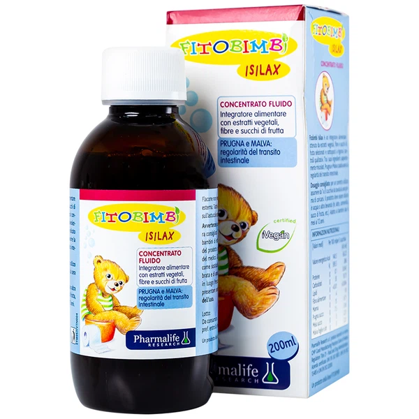 Siro Giảm Táo Bón Cho Trẻ Isilax Bimbi Concentrato Fluido 200Ml