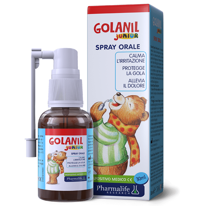 Xịt họng Fitobimbi Golanil Junior - Giảm nhanh ho, đau rát họng, khản giọng cho trẻ em