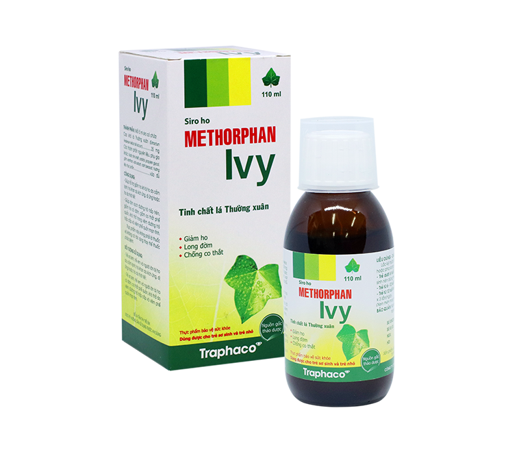Siro ho Methorphan Ivy - Làm sạch đường hô hấp trên, giảm ho có đờm, co thắt phế quản