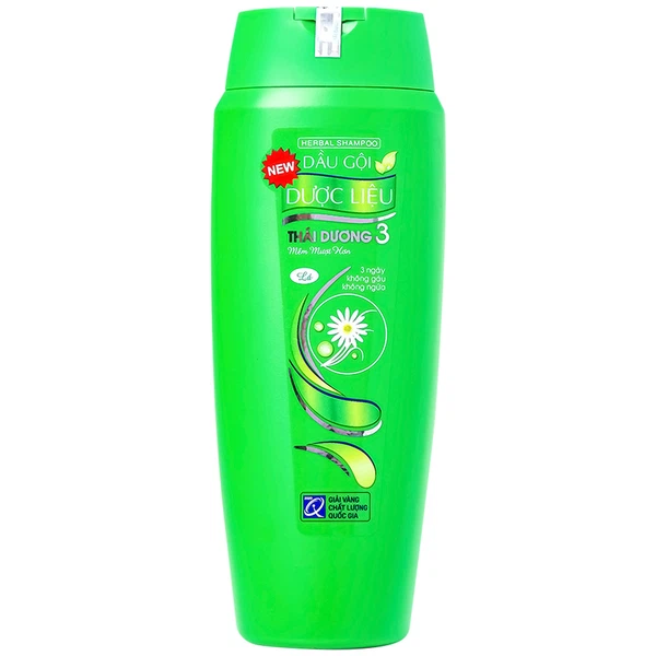 Dầu Gội Dược Liệu Thái Dương 3 Màu Xanh Hương Lá (200Ml)