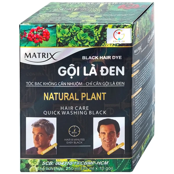 Dầu Gội Nhuộm Tóc Gội Là Đen Matrix