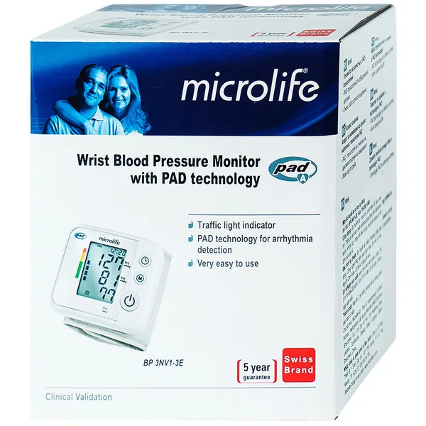 Máy Đo Huyết Áp Cổ Tay Tự Động Bp 3Nv1-3E Microlife