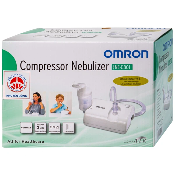 Máy Xông Mũi Họng Compressor Nebulizer Ne-C801 Omron Điều Trị Bệnh Đường Hô Hấp