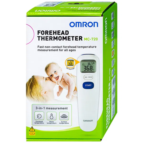 Nhiệt Kế Điện Tử Đo Trán Omron Forehead Thermometer Mc-720 (1 Cái)