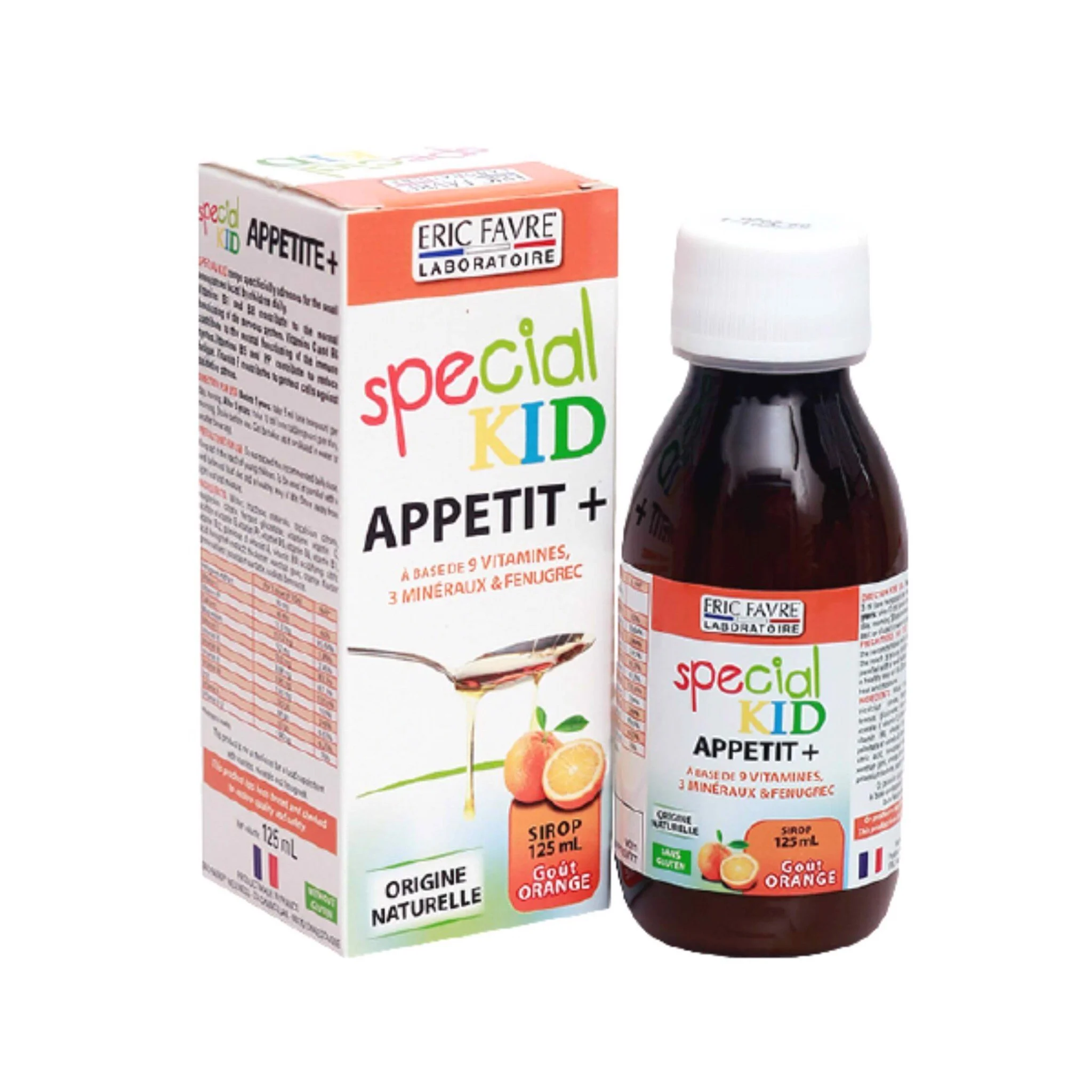 Siro Hỗ Trợ Tiêu Hóa Special Kid Appetit+ Eric Favre Vị Cam 125Ml