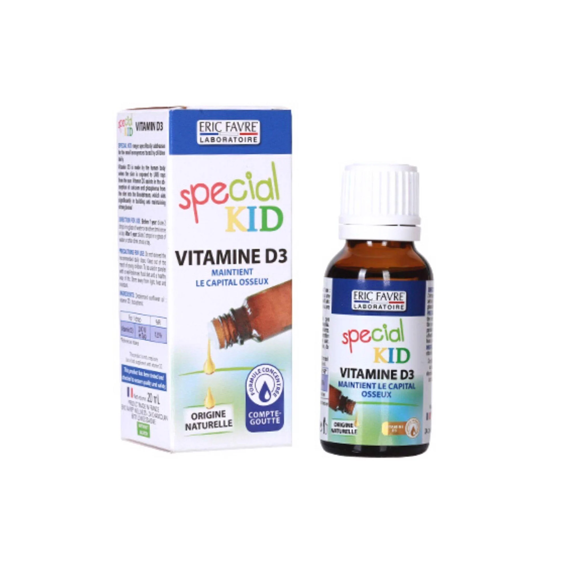 Dung Dịch Special Kid Vitamine D3 Eric Favre Hỗ Trợ Phát Triển Xương Ở Trẻ 20Ml