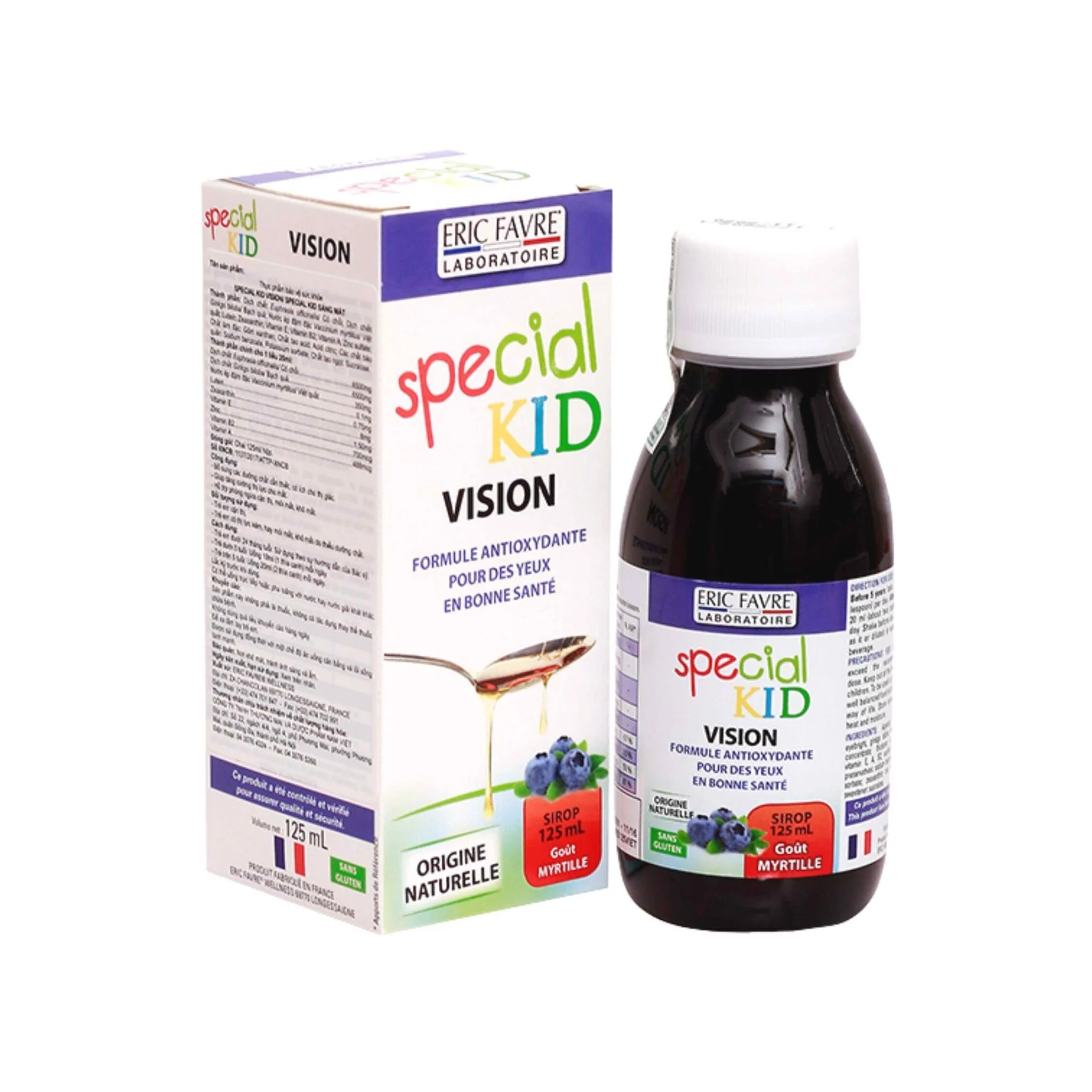Siro Special Kid Vision Eric Favre Ngừa Cận Thị, Mỏi Mắt Cho Bé (Chai 125Ml)