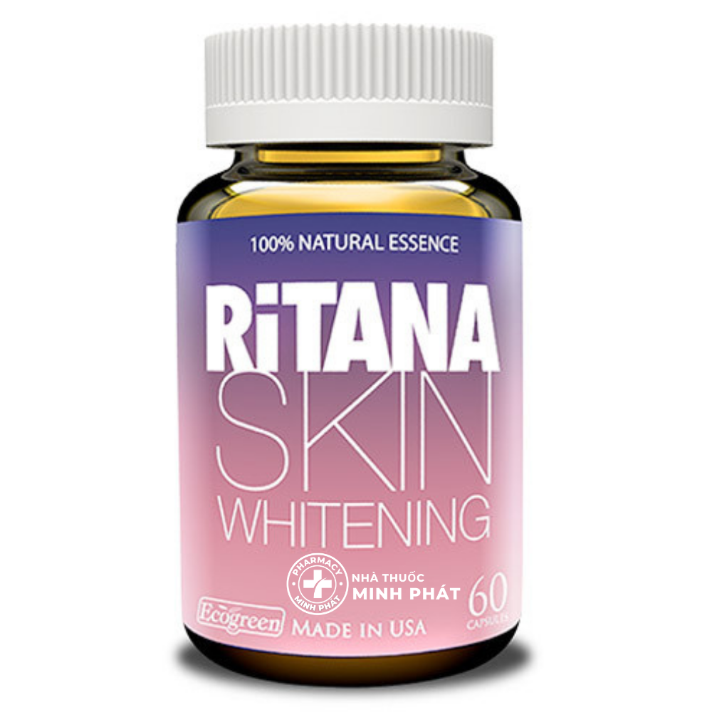 Viên Uống Ritana Skin Whitening Ecogreen Giúp Trắng Da, Mờ Sạm (Hộp 60 Viên)