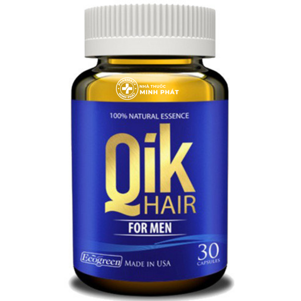Viên Uống Qik Hair For Men Ecogreen Giảm Rụng Tóc Cho Nam Giới (Hộp 30 Viên)