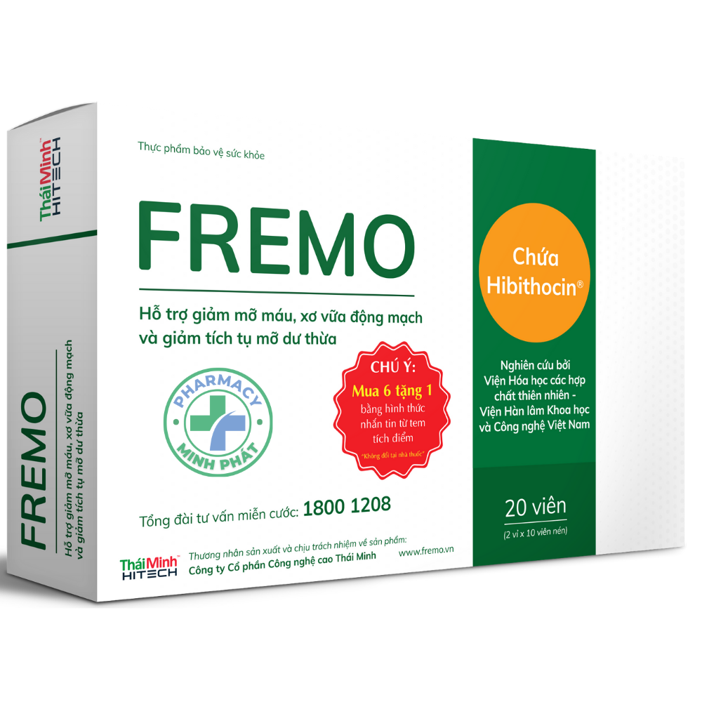 Viên Uống Hỗ Trợ Hạ Mỡ Máu Fremo Thái Minh