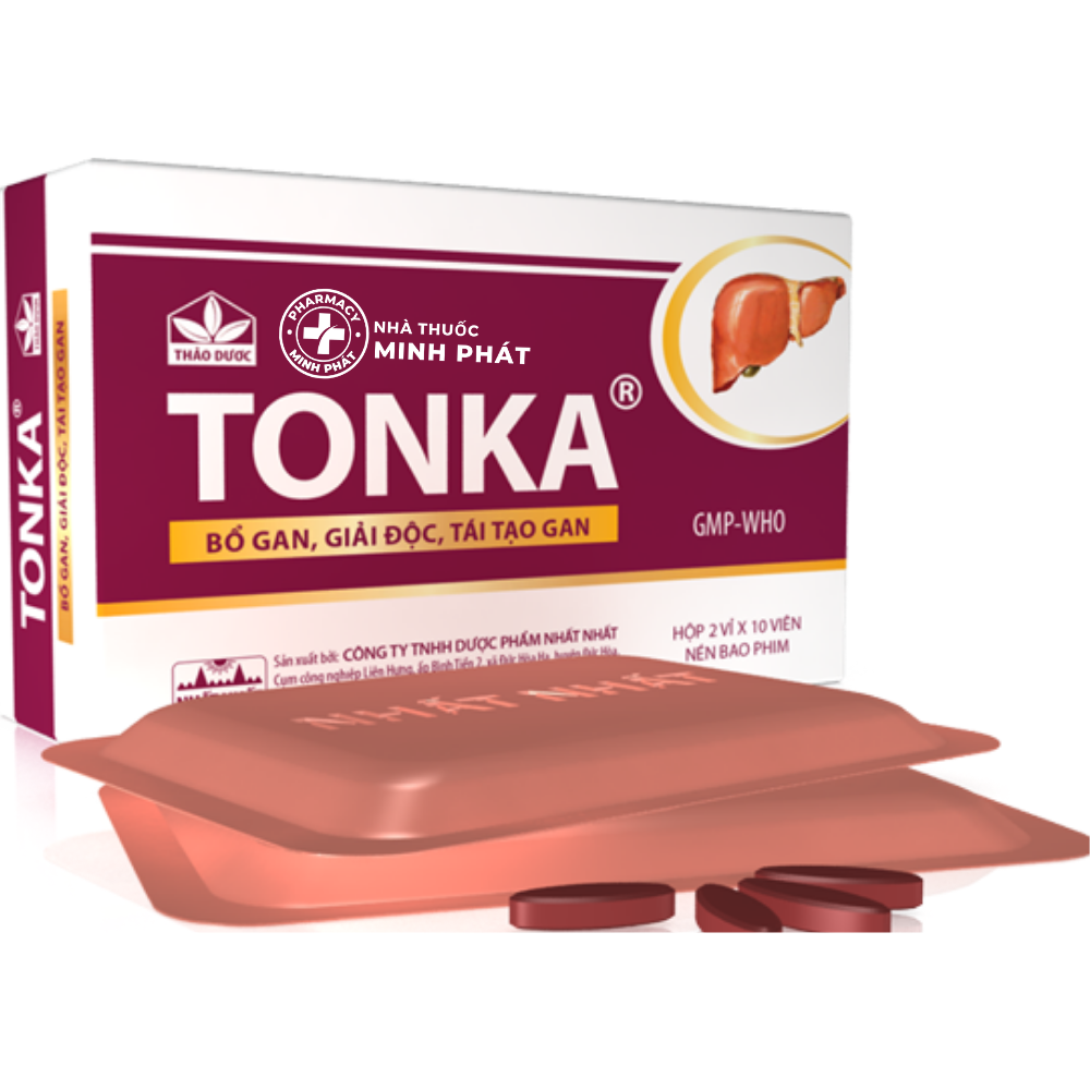 Tonka Nhất Nhất Bổ Gan, Giải Độc, Tái Tạo Gan (Hộp 2 Vỉ X 10 Viên)