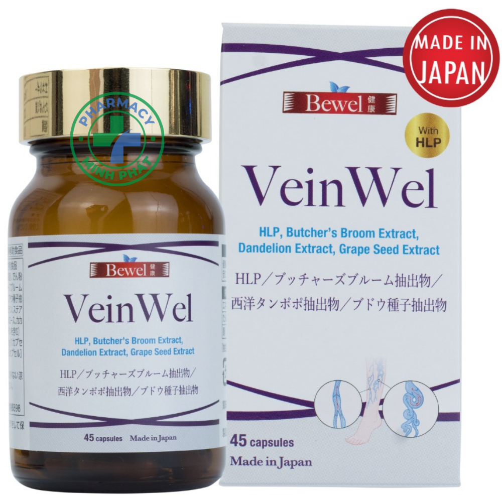 VIÊN UỐNG PHÒNG NGỪA GIÃN TĨNH MẠCH BEWEL VEINWEL HỘP 45 VIÊN
