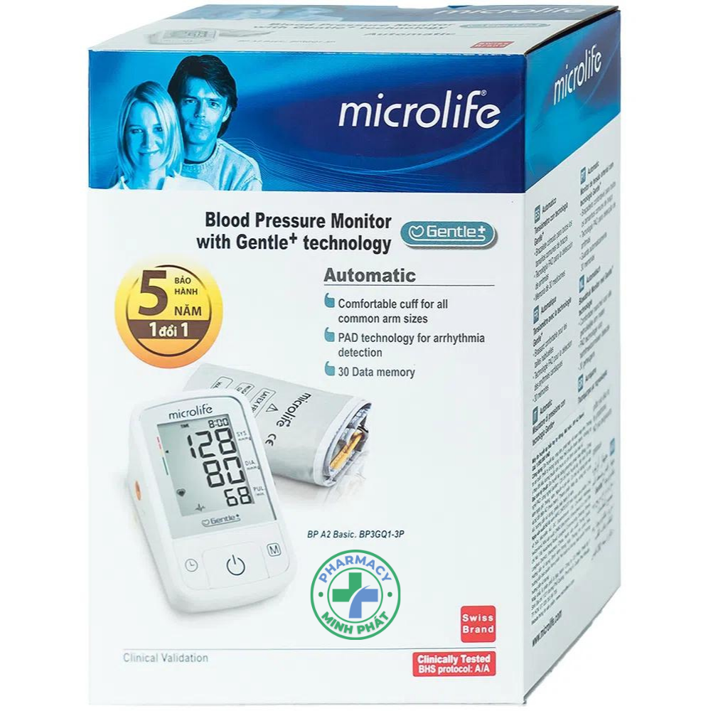 Máy Đo Huyết Áp Bắp Tay Tự Động Bp A2 Basic Microlife