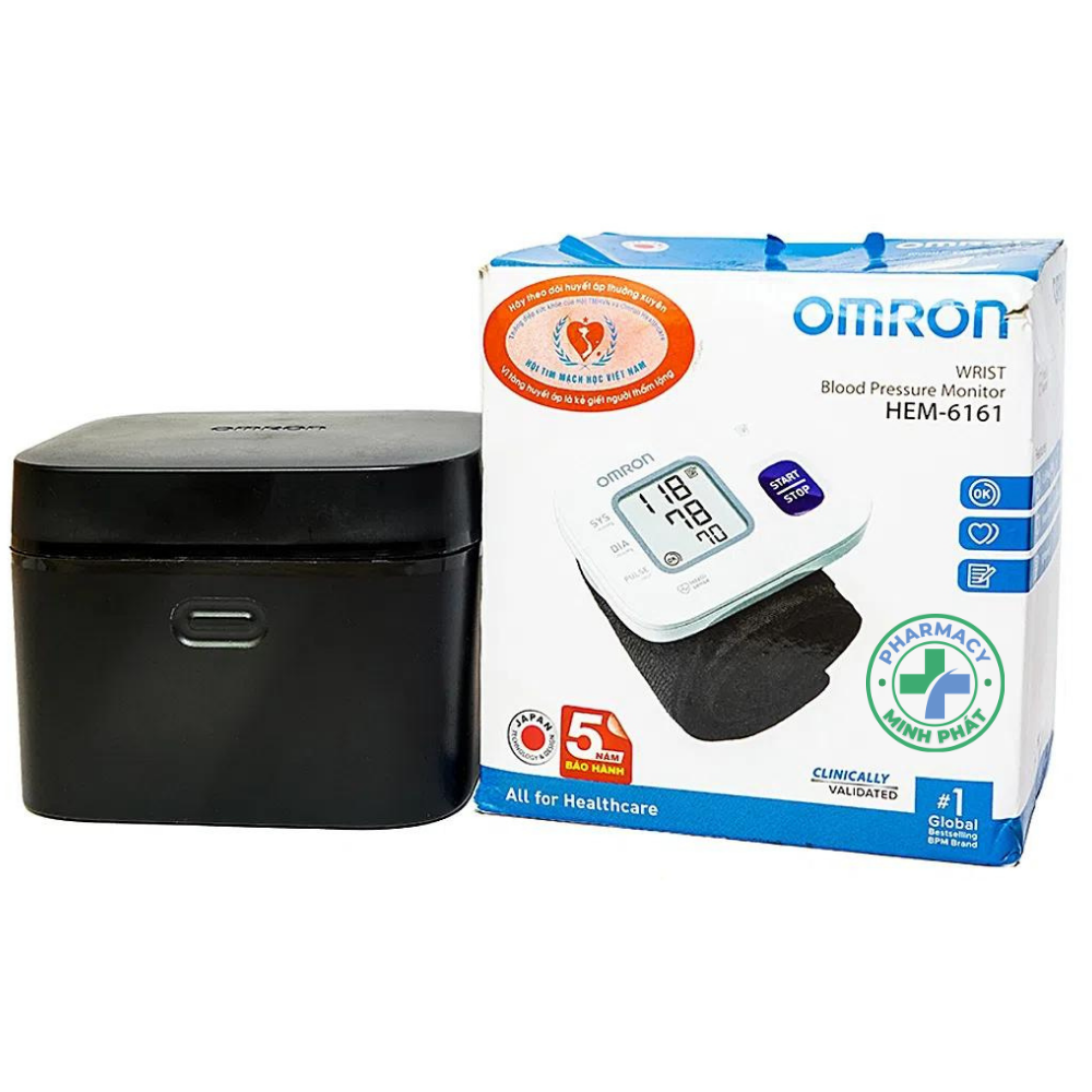 Máy Wrist Blood Pressure Monitor Hem-6161 Omron Đo Huyết Áp Cổ Tay 1 Cái