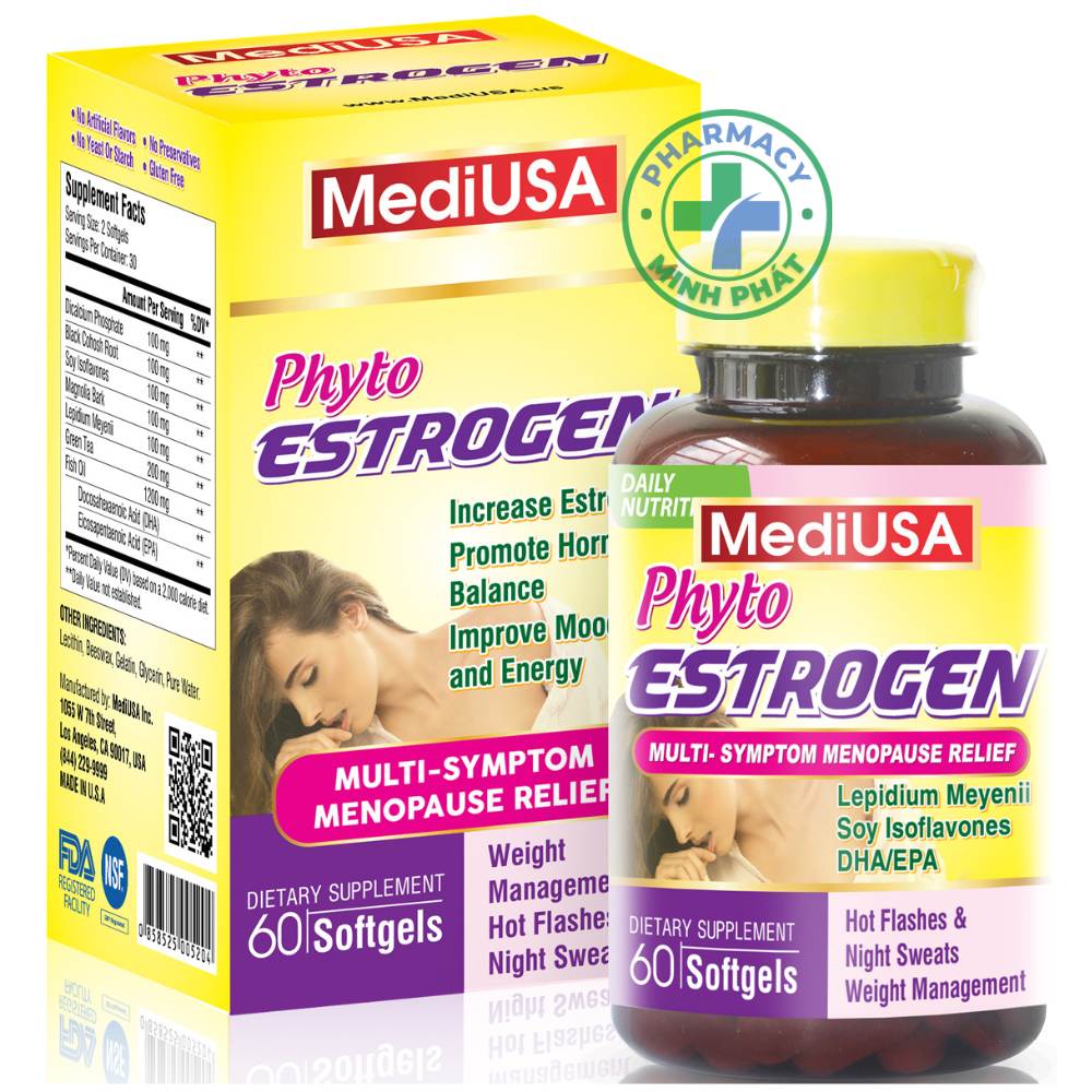 VIÊN UỐNG ĐẸP DA, NỘI TIẾT TỐ NỮ - MEDIUSA PHYTO ESTROGEN