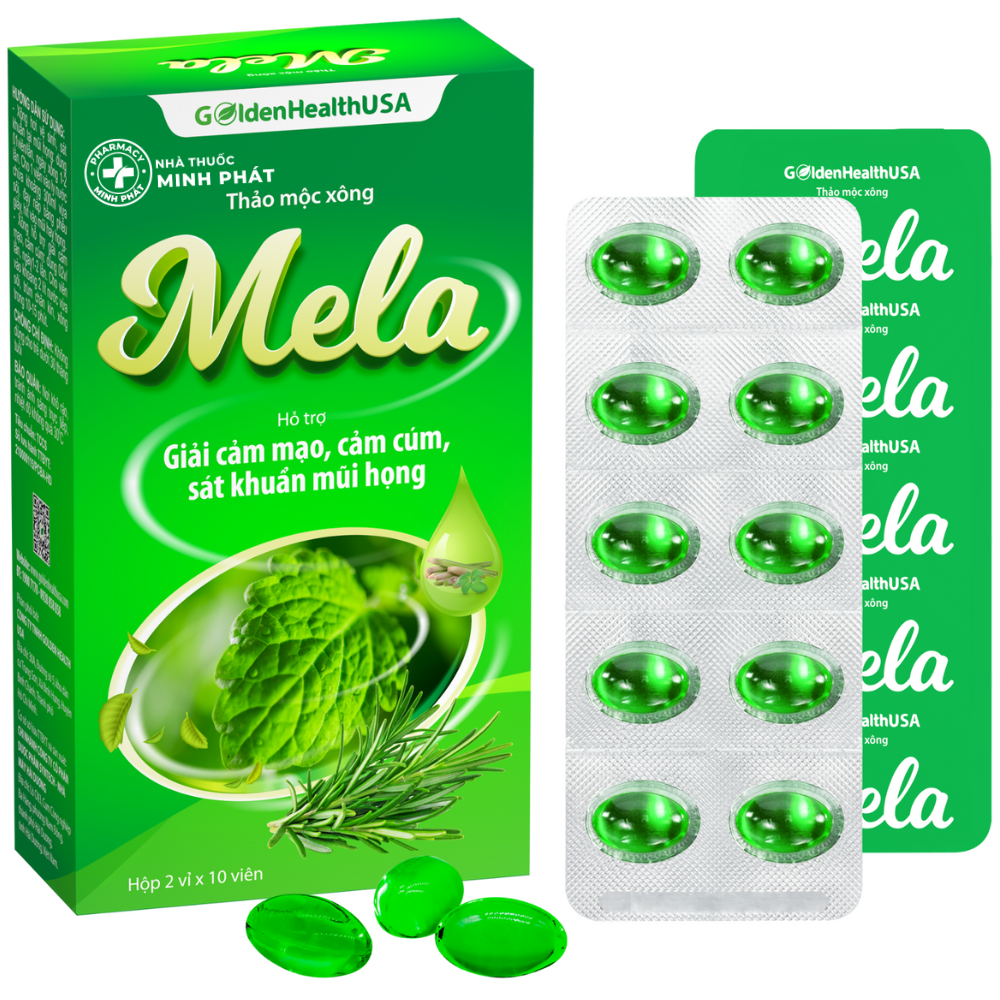 VIÊM XÔNG THẢO MỘC MELA- sát khuẩn tai mũi họng, hỗ trợ giải cảm mạo, cảm cúm