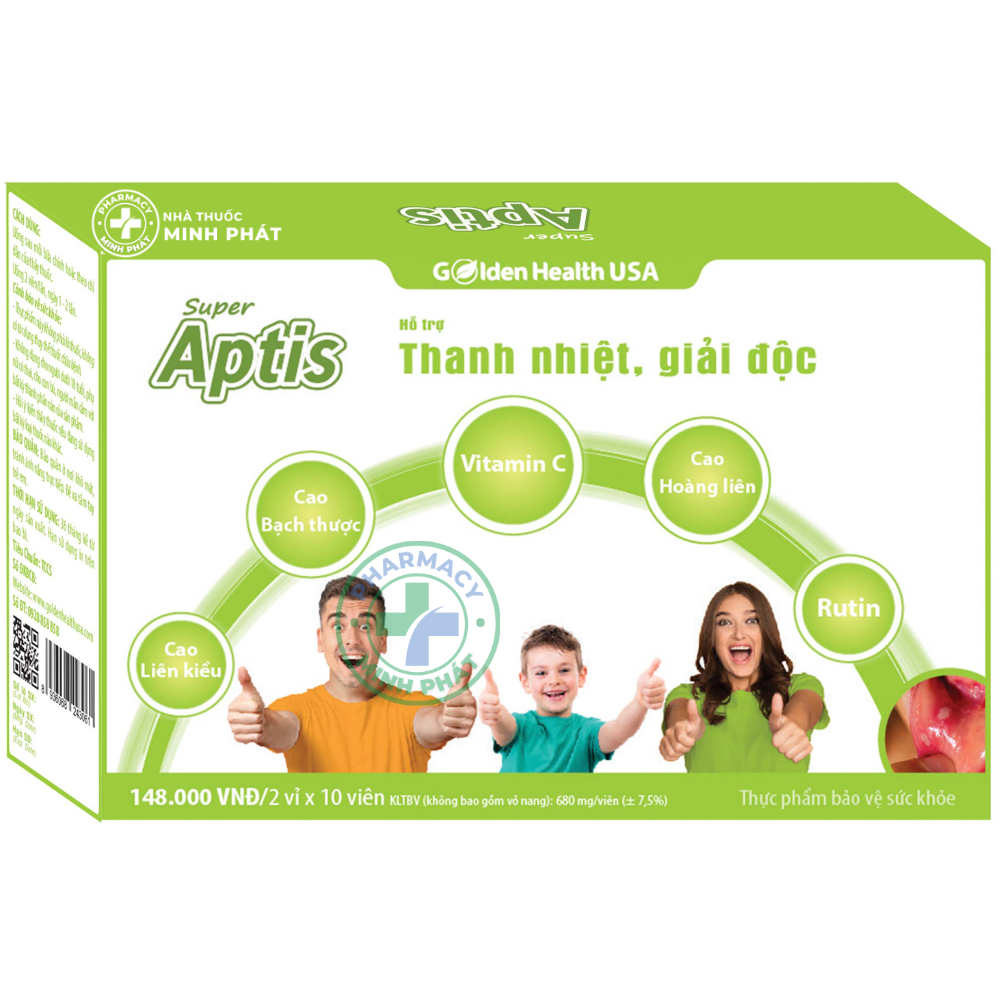 SUPER APTIS - Cải thiện biểu hiện nóng trong, chảy máu chân răng.