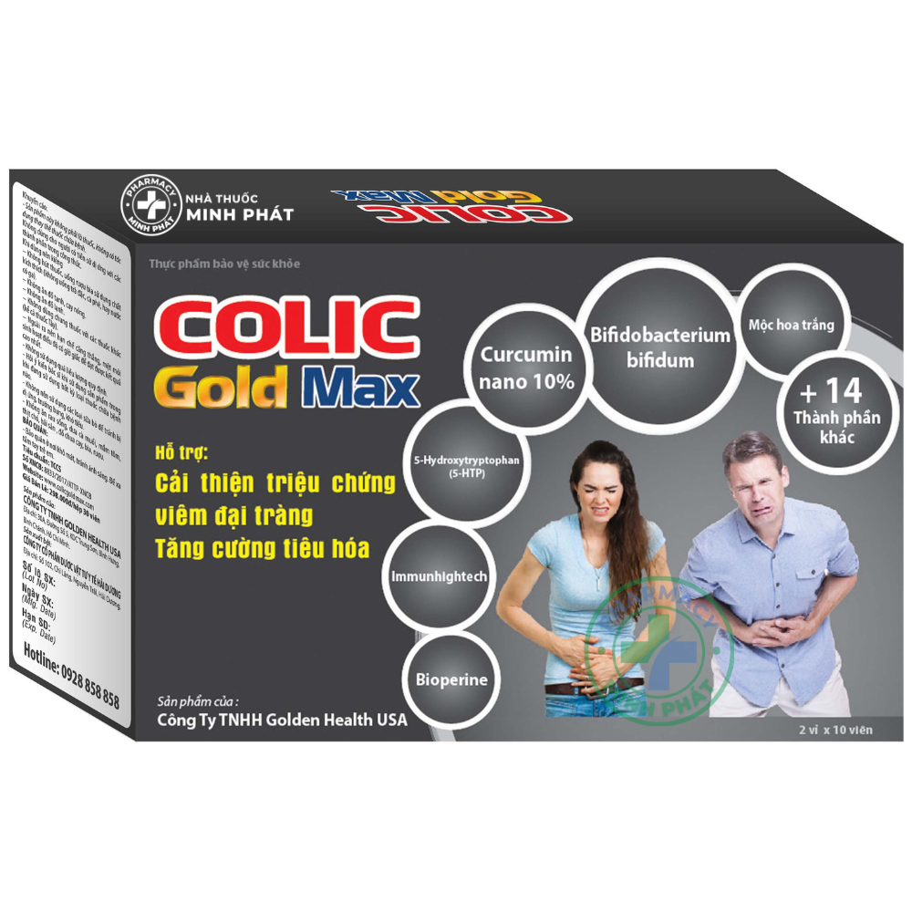 COLIC GOLD MAX - Giúp giảm triệu chứng bệnh viêm đại tràng