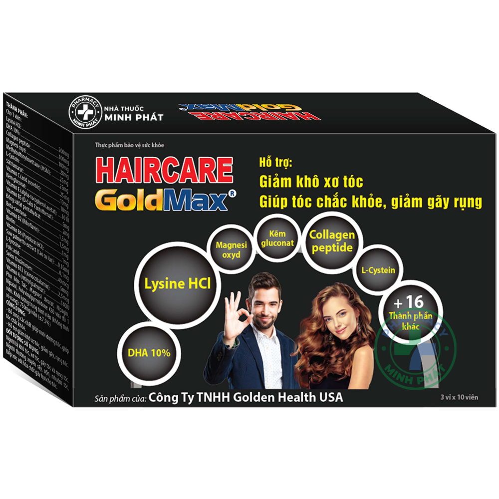 HAIRCARE GOLDMAX - Bổ sung các chất giúp nuôi dưỡng tóc, giúp tóc chắc khỏe. Hỗ trợ giảm khô xơ tóc, giảm gãy, rụng tóc.