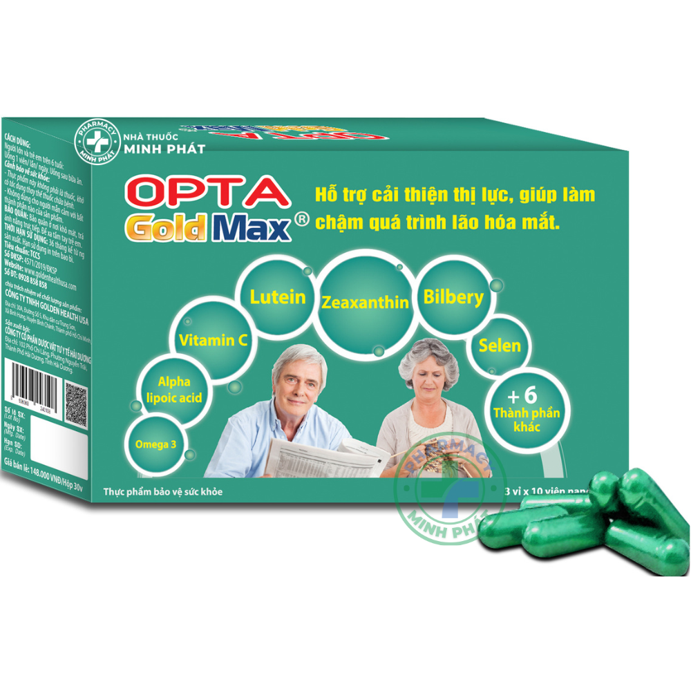 OPTA GOLD MAX - Giúp tăng cường thị lực. Hạn chế lão hóa mắt.
