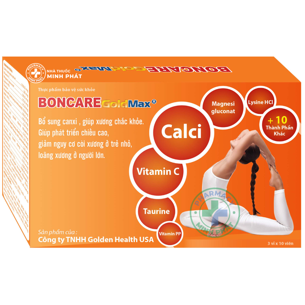 BONCARE GOLD MAX - Phòng ngừa loãng xương, giúp xương chắc khỏe. Bổ sung calci cho mẹ và bé.