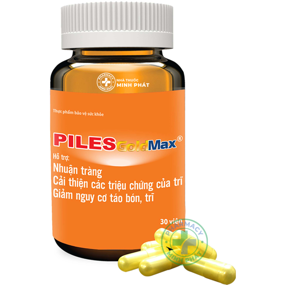 PILES GOLD MAX - Giúp phòng và cải thiện các triệu chứng của trĩ, sa búi trĩ.