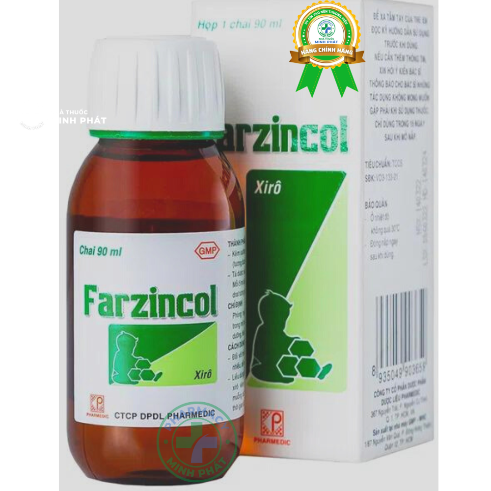 Siro Farzincol 90Ml Pharmedic Trị Thiếu Kẽm, Suy Dinh Dưỡng (Chai )