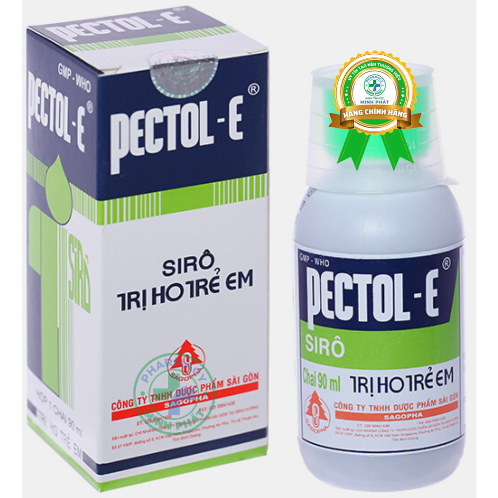 Siro Ho Pectol E Sagopha Trị Viêm Phế Quản, Cảm Cho Trẻ Em (Chai 90Ml)