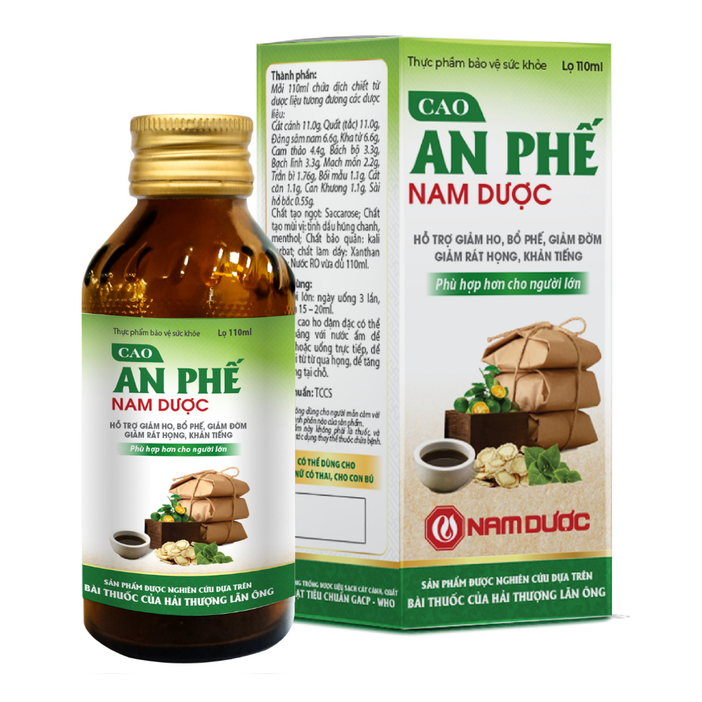 Cao An Phế Nam Dược - Bổ phế, giảm ho, giảm đờm và đau rát họng